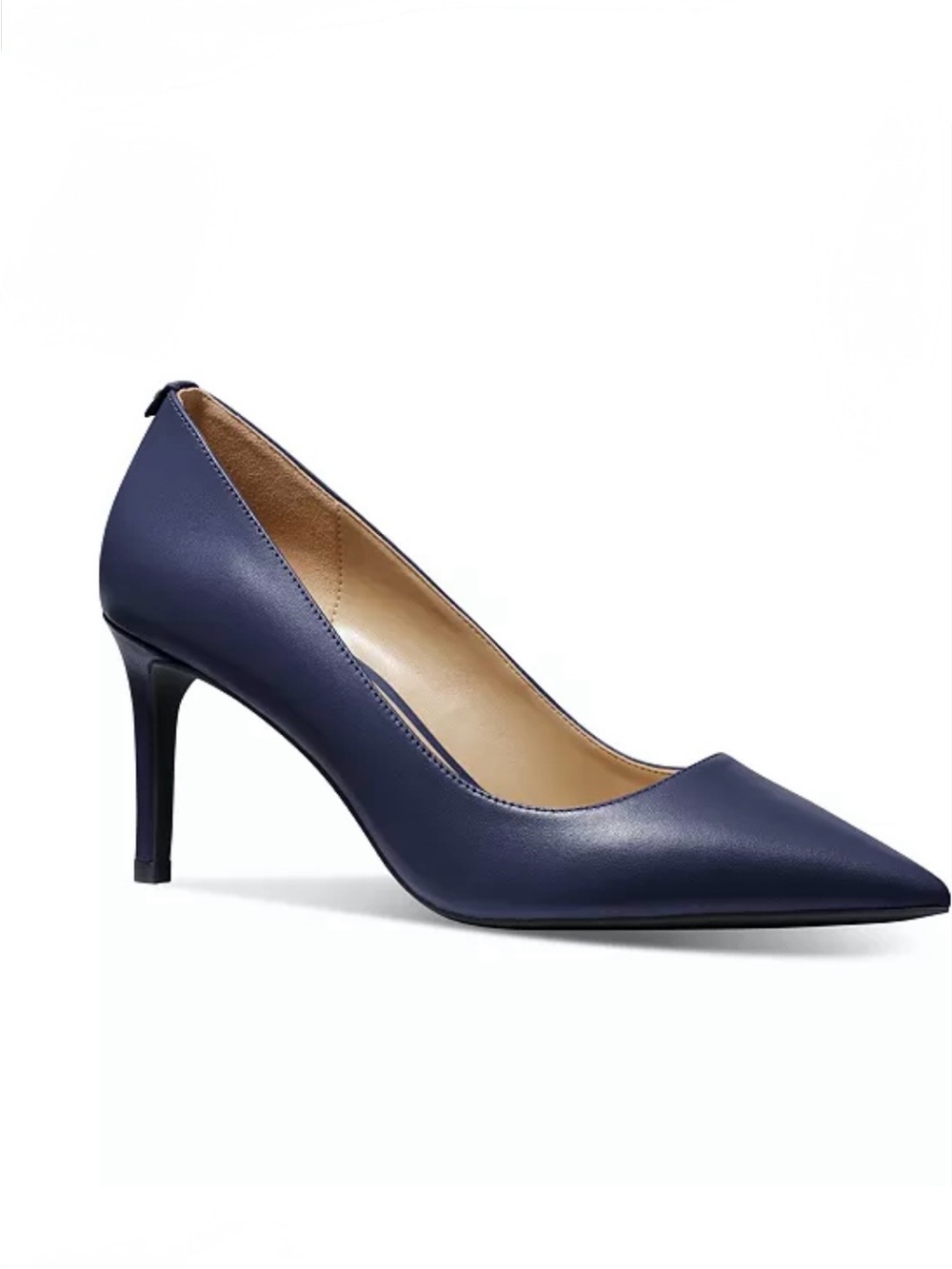 Michael Kors Alina Flex Pump Classic Pointed-Toe Navy Leather Pump Heels size 8M